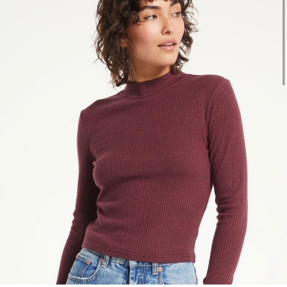 Z Supply Women's Clarke Rib Long Sleeve SZ Small